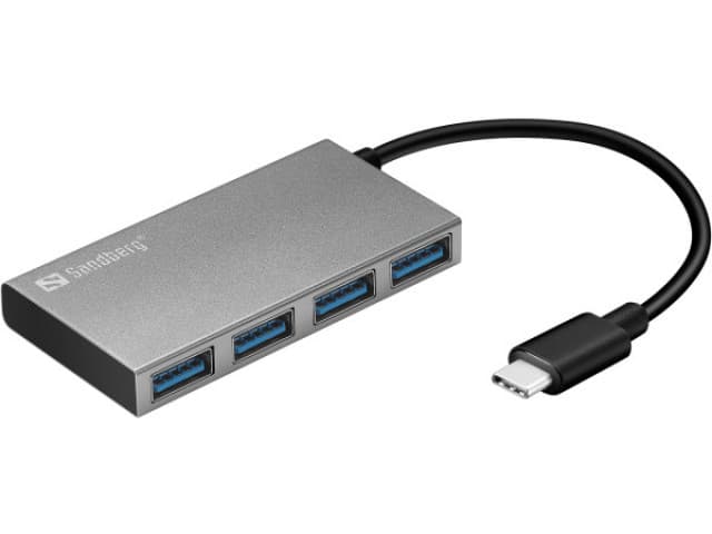 USB HUB 4 port Sandberg Pocket USB C - USB 3.0 136-20