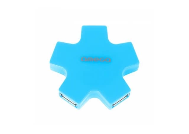 USB HUB Omega OUH24SBL star plavi