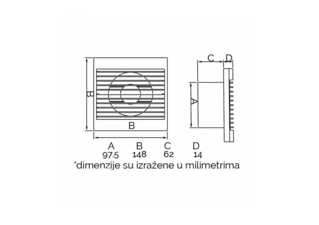 VENTILATOR WIND FI 100 BITON