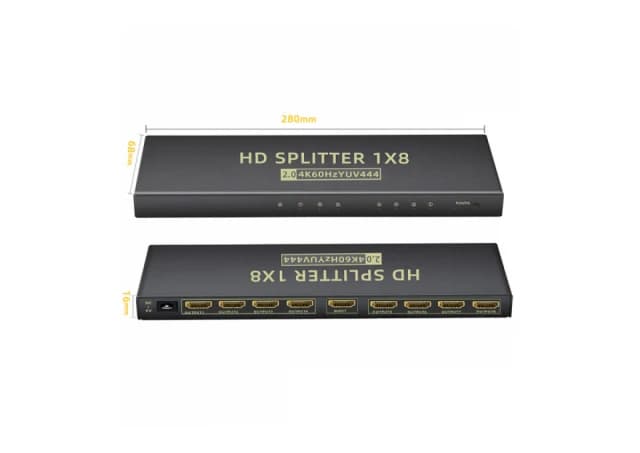 Xwave Adapter HDMI 2.0 Spliter 8K,1-in 8-out,Activ