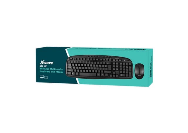 Xwave BK 02 kit Tastatura+Miš multimedijalni Wireless set/2.4GHz/USA slova/crni