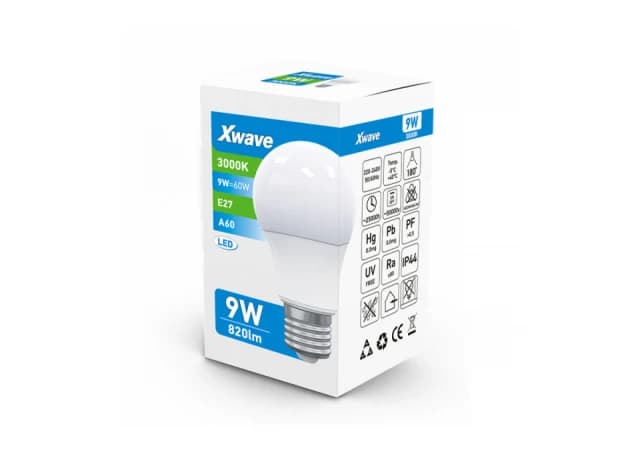 Xwave E27 9W LED Sijalica 3000K/220V/820Lm/Toplo Bela