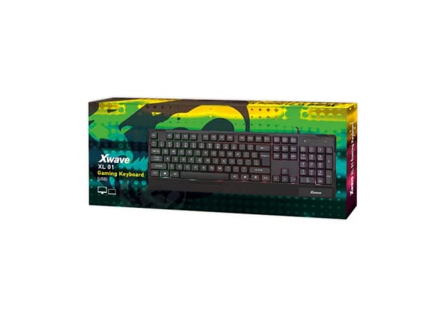 Xwave XL 01 Tastatura gejmerska sa RGB pozadinskim osvetljenjem,USA slova,crna