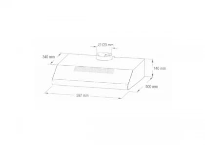 Aspirator (Napa) HOME - TORNADO 60cm beli 200m3/h KPE6020W Aspirator (Napa) HOME - TORNADO 60cm beli 200m3/h KPE6020W
