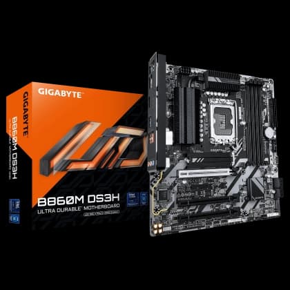 Gigabyte LGA1851, Intel B860 Express Chipset, 4x DDR5 DIMM, 1x PCIe 5.0 x16, 2x PCIe 4.0, 1x PCIe 5.0 M.2 Slot, 1x PCIe 4.0 M.2 Slot Gigabyte LGA1851, Intel B860 Express Chipset, 4x DDR5 DIMM, 1x PCIe 5.0 x16, 2x PCIe 4.0, 1x PCIe 5.0 M.2 Slot, 1x PCIe 4.0 M.2 Slot