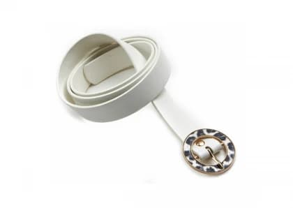 Kaiš ženski Eko koža sa dezeniranom šnalom Verde bela 16KZV634A Kaiš ženski Eko koža sa dezeniranom šnalom Verde bela 16KZV634A