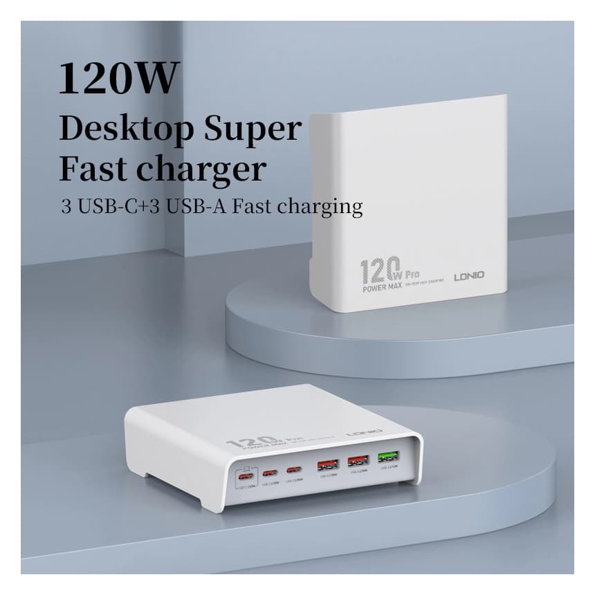 Kucni punjac LDNIO Super Fast Charger Q605 120W Pro beli 2 Kucni punjac LDNIO Super Fast Charger Q605 120W Pro beli 2