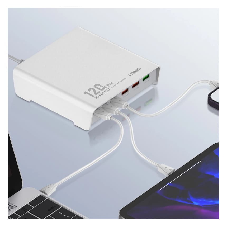 Kucni punjac LDNIO Super Fast Charger Q605 120W Pro beli 6 Kucni punjac LDNIO Super Fast Charger Q605 120W Pro beli 6