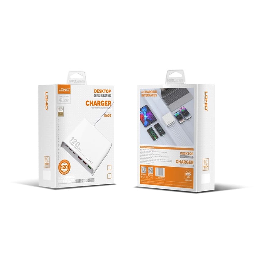 Kucni punjac LDNIO Super Fast Charger Q605 120W Pro beli 9 Kucni punjac LDNIO Super Fast Charger Q605 120W Pro beli 9