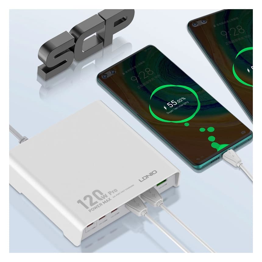 Kucni punjac LDNIO Super Fast Charger Q605 120W Pro beli 4 Kucni punjac LDNIO Super Fast Charger Q605 120W Pro beli 4