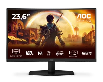 Monitor 23.6" AOC C24G42E VA/Zakrivljeni/FHD/1920x1080/180Hz/4ms GtG/HDMIx2, DP/Adaptive Sync/VESA/Crna Monitor 23.6" AOC C24G42E VA/Zakrivljeni/FHD/1920x1080/180Hz/4ms GtG/HDMIx2, DP/Adaptive Sync/VESA/Crna