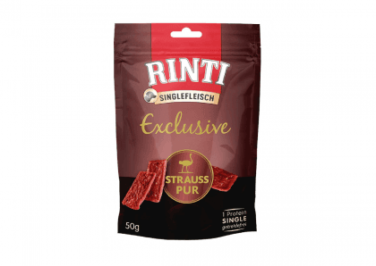 Rinti Exclusive nojevo meso, poslastica za pse 50g Rinti Exclusive nojevo meso, poslastica za pse 50g
