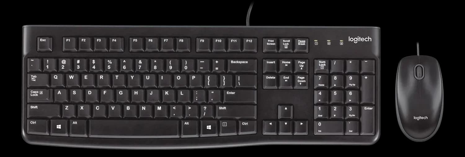 LOGITECH MK120 Corded Combo - BLACK - USB - US INT'L - EER LOGITECH MK120 Corded Combo - BLACK - USB - US INT'L - EER